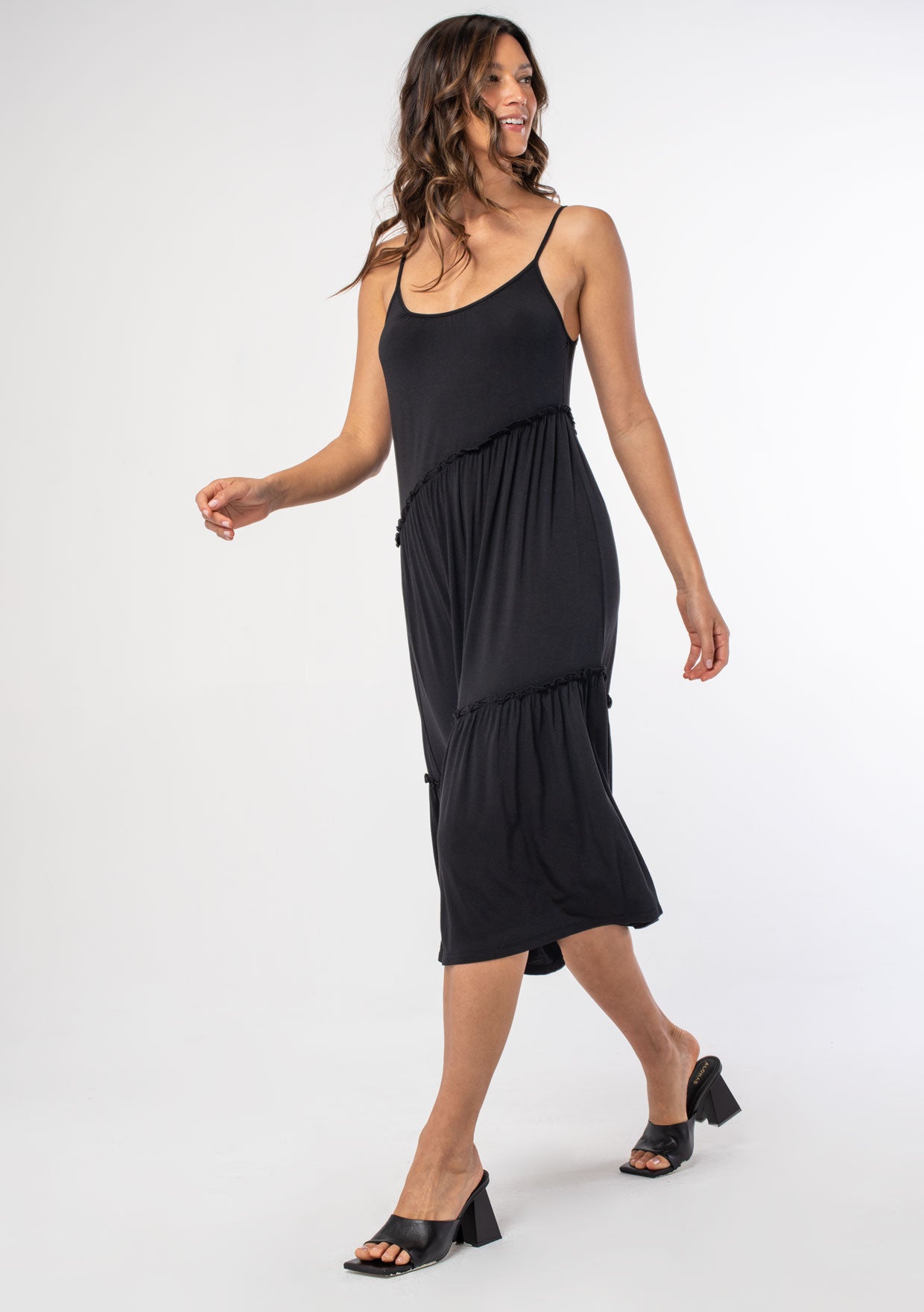 Allegra Asymmetric Midi Dress