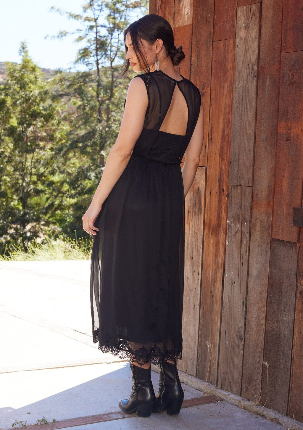 Raven Lace Midi Dress