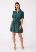 Jade Button Front Mini Dress