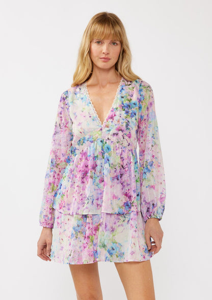 Floral Muse Tiered Mini Dress