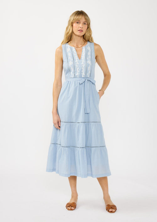 Yvette Embroidered Midi Dress