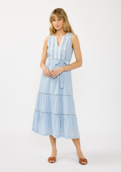 Yvette Embroidered Midi Dress