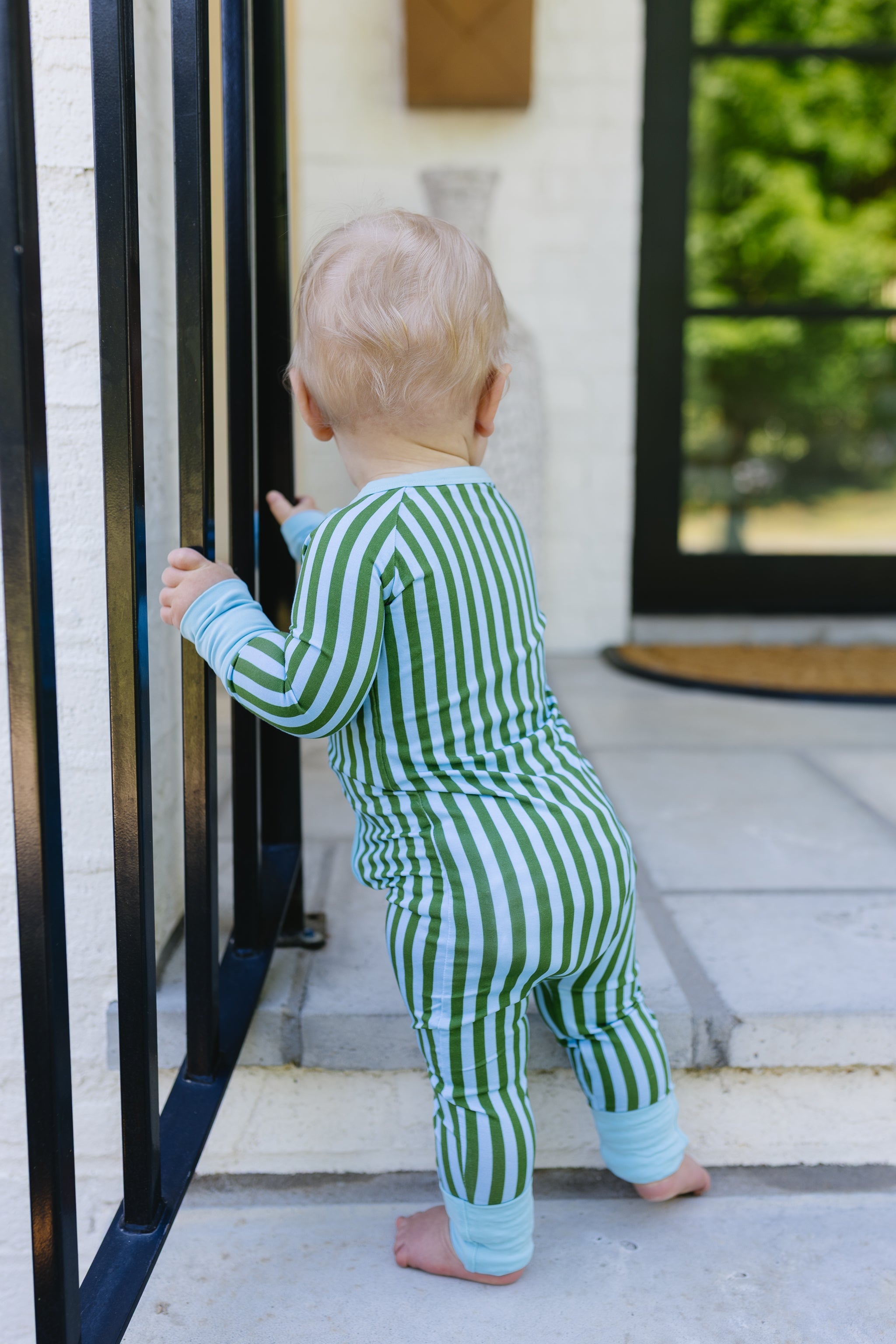 Summertime Stripes Baby Convertible Romper