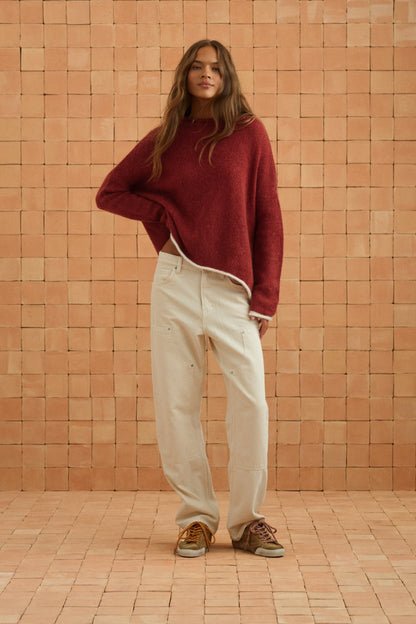 Boyfriend Jeans In Cream