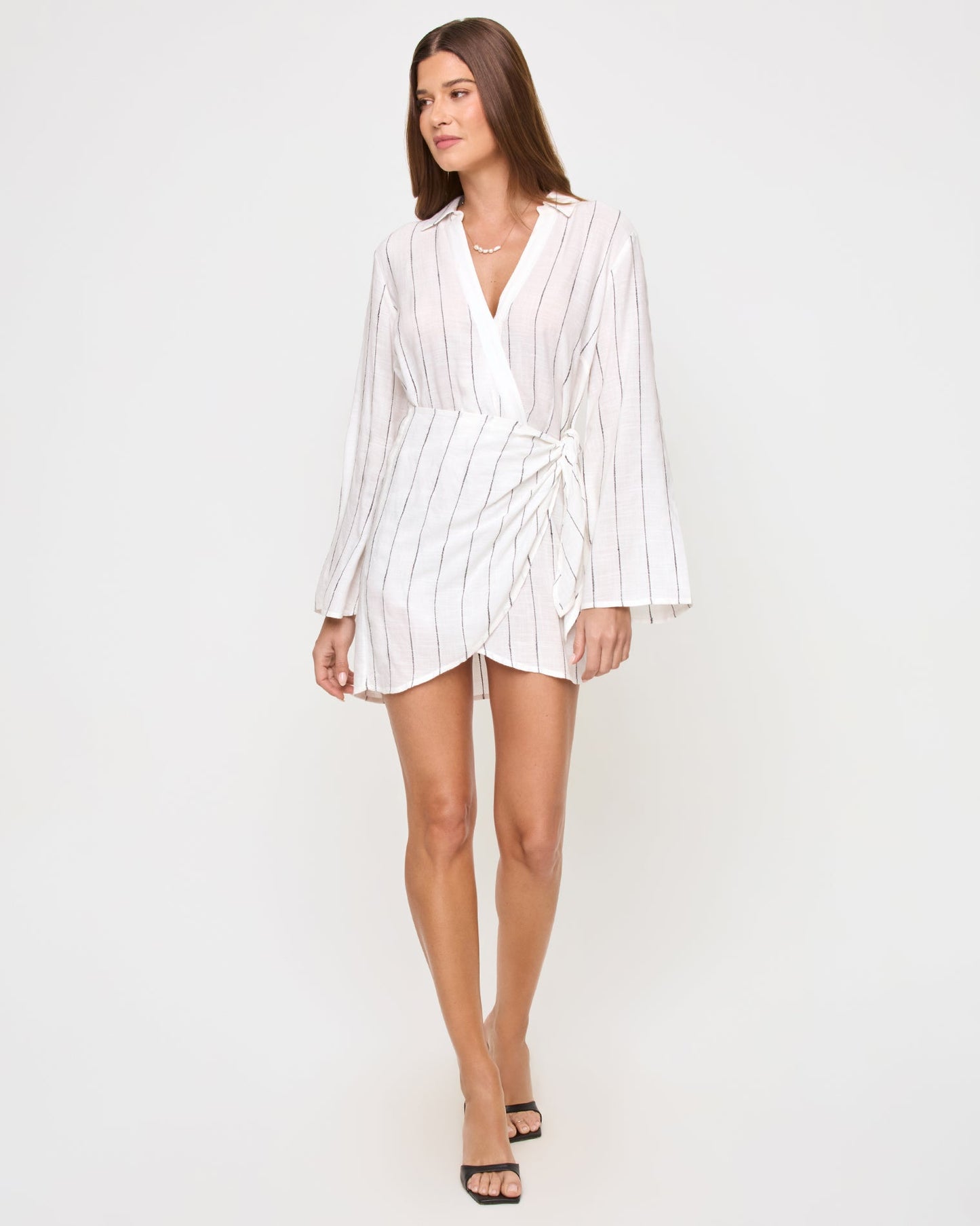 Las Palmas Dress - Fine Line Stripe