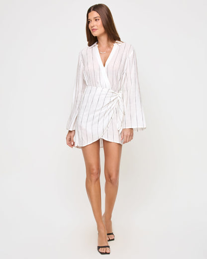 Las Palmas Dress - Fine Line Stripe