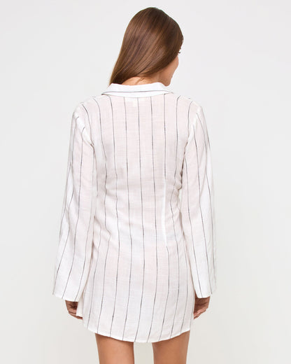 Las Palmas Dress - Fine Line Stripe
