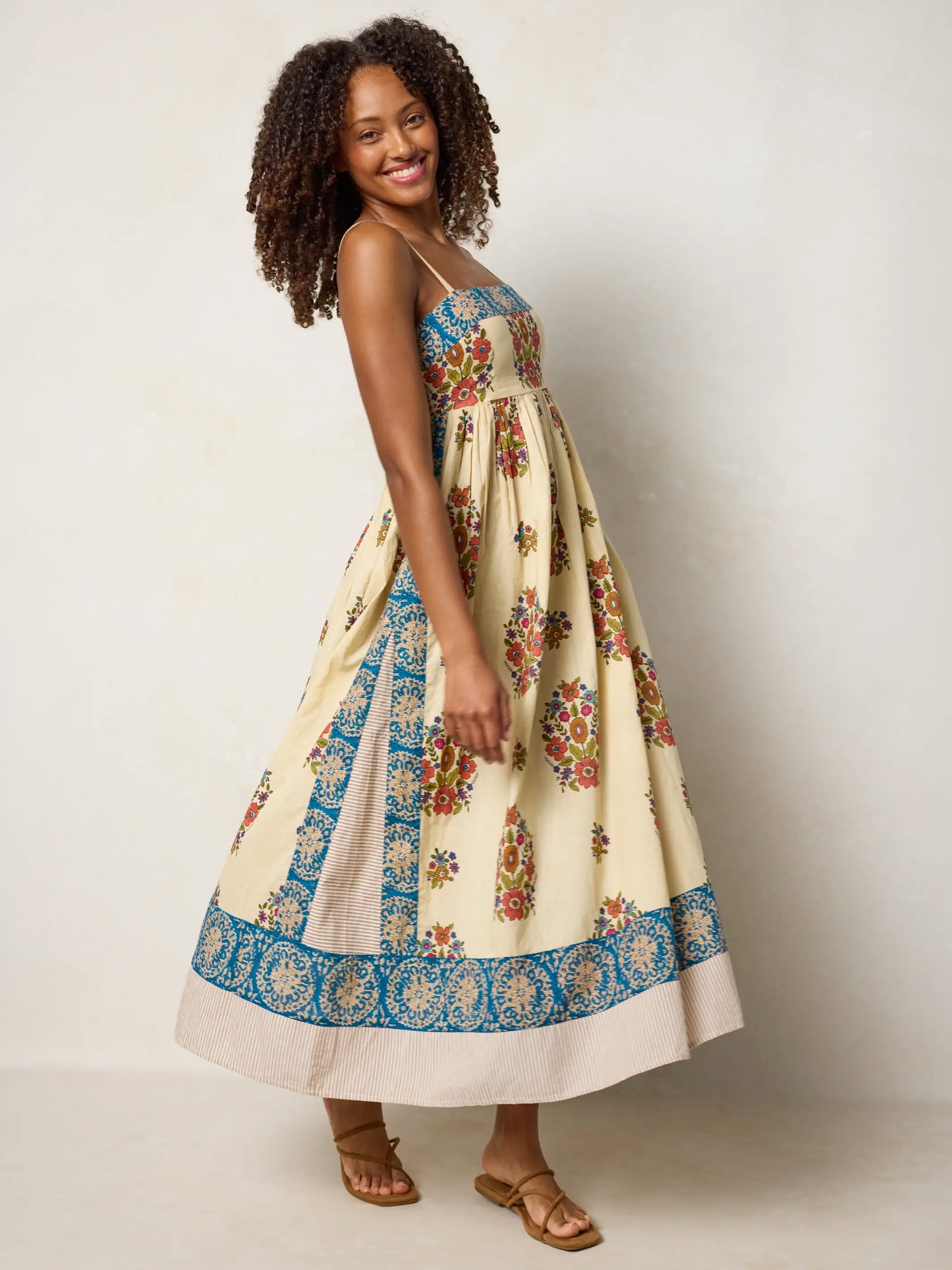 Bailey Maxi Dress - Jaipur Stripe Ivory