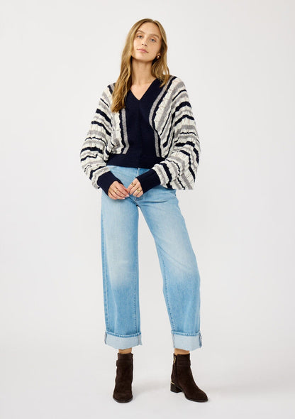 Raylin Striped Pointelle Sweater