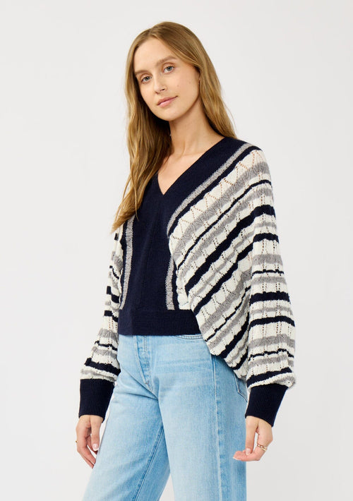 Raylin Striped Pointelle Sweater