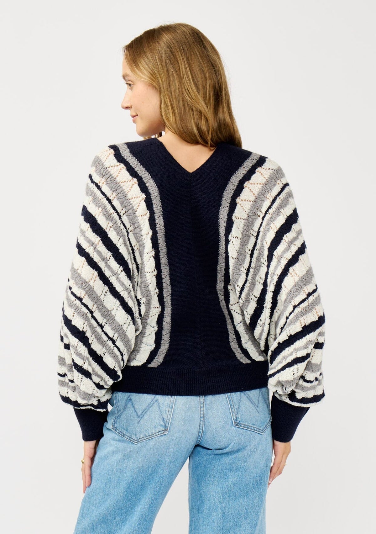 Raylin Striped Pointelle Sweater