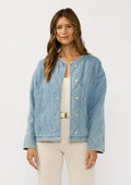 Kendra Quilted Denim Jacket