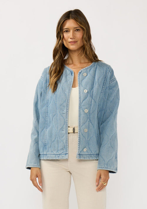 Kendra Quilted Denim Jacket