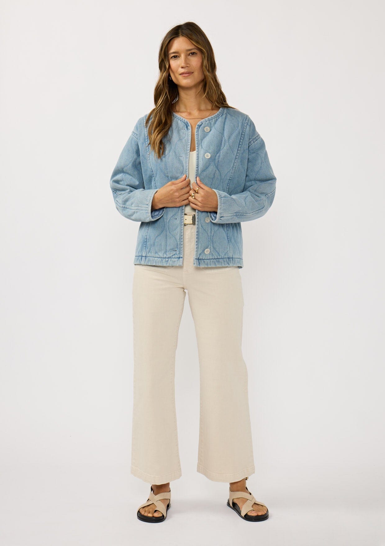 Kendra Quilted Denim Jacket