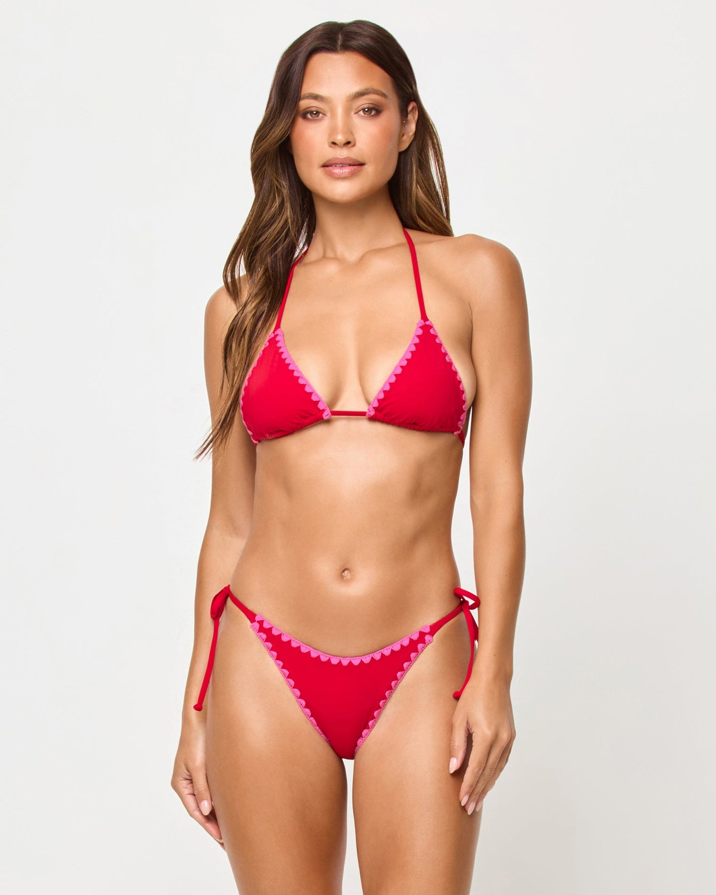 Zahra Bikini Bottom - Lipstick Red Sweetheart