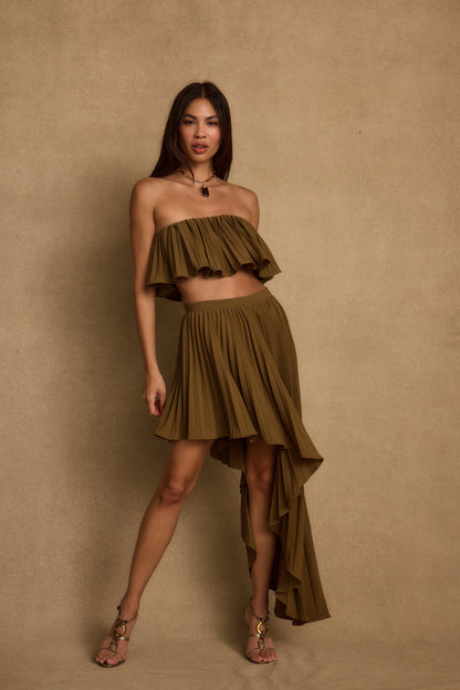 Lima Olive Crop Top
