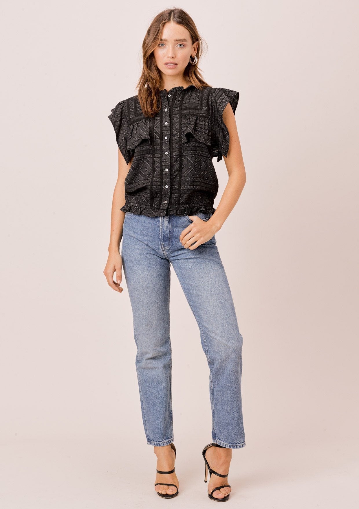 Erin Textured Cotton Top