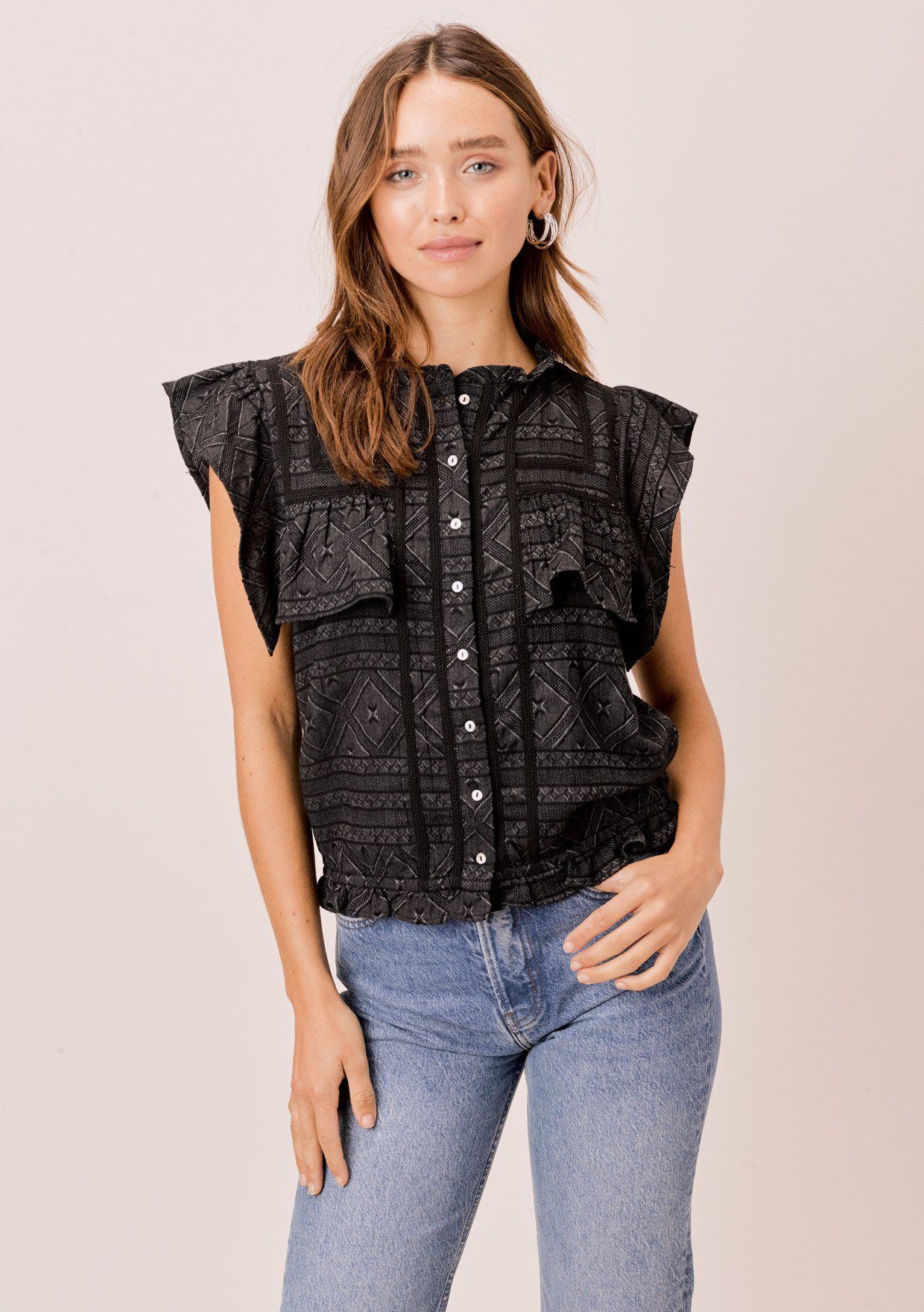 Erin Textured Cotton Top