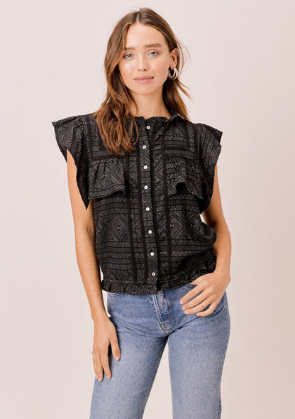 Erin Textured Cotton Top