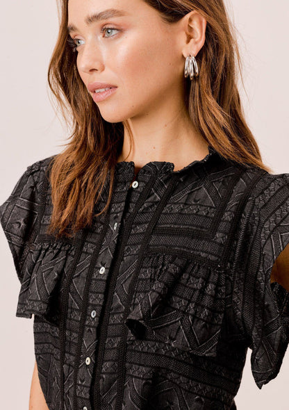 Erin Textured Cotton Top
