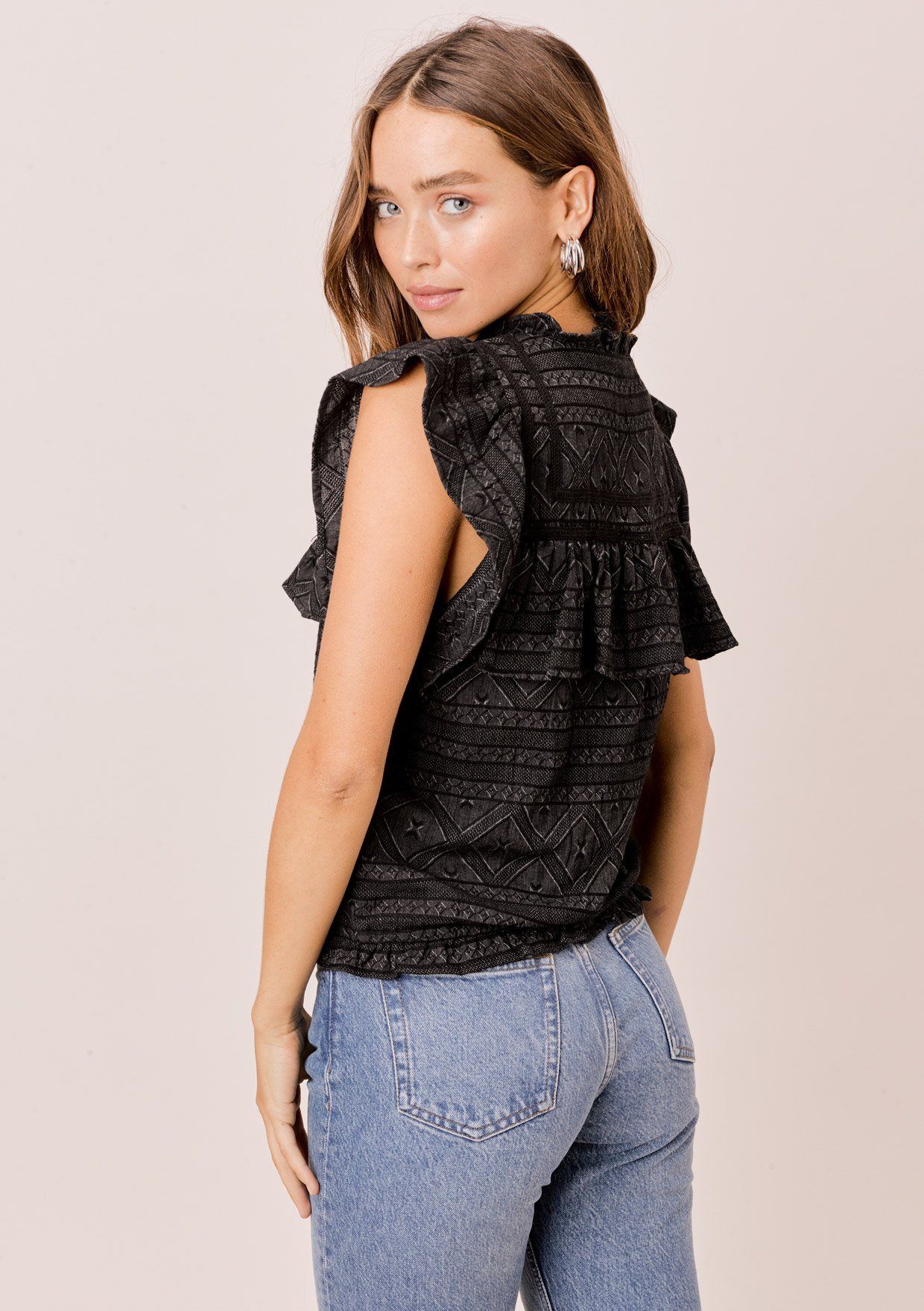 Erin Textured Cotton Top