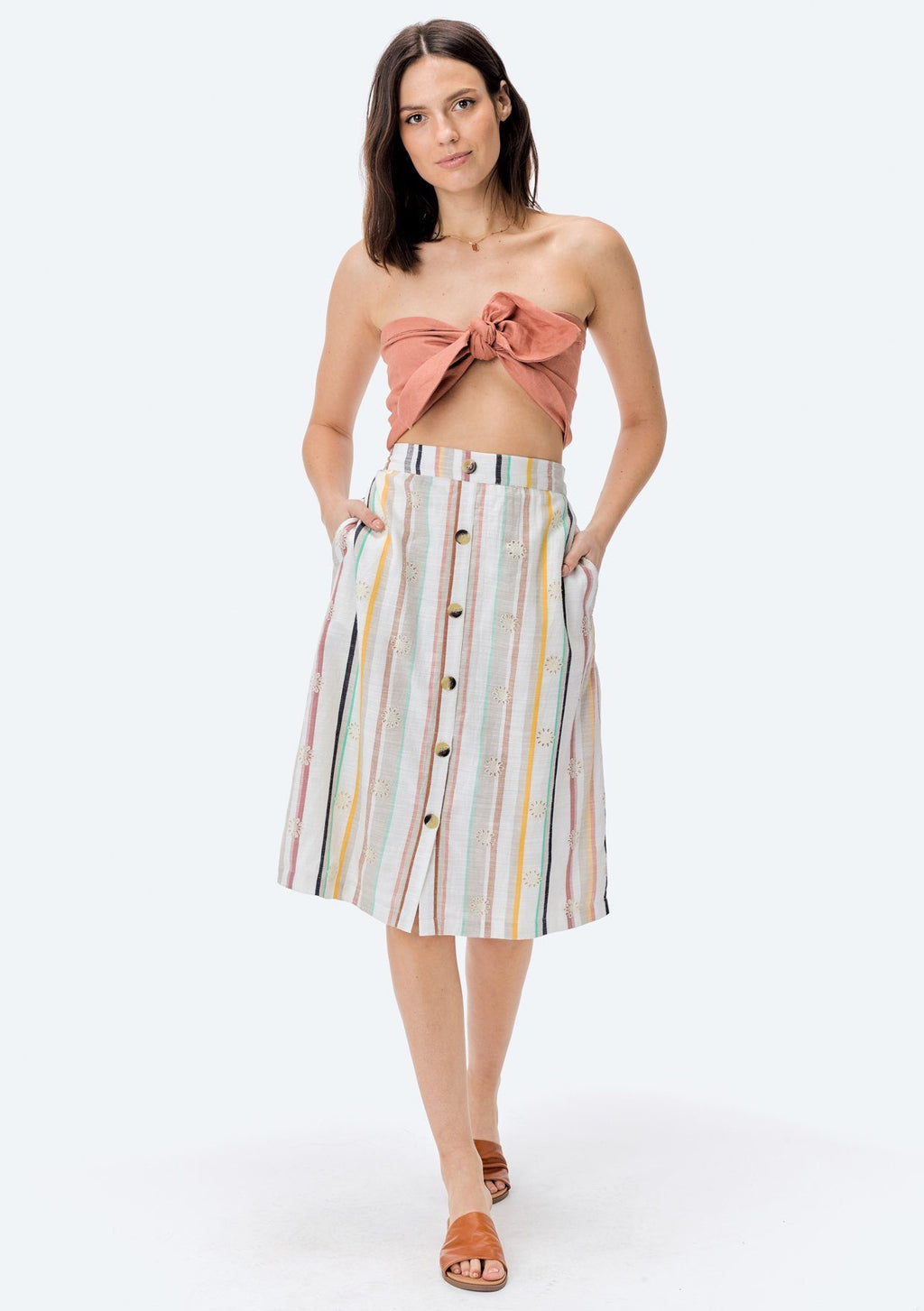 Roselyn Striped Skirt