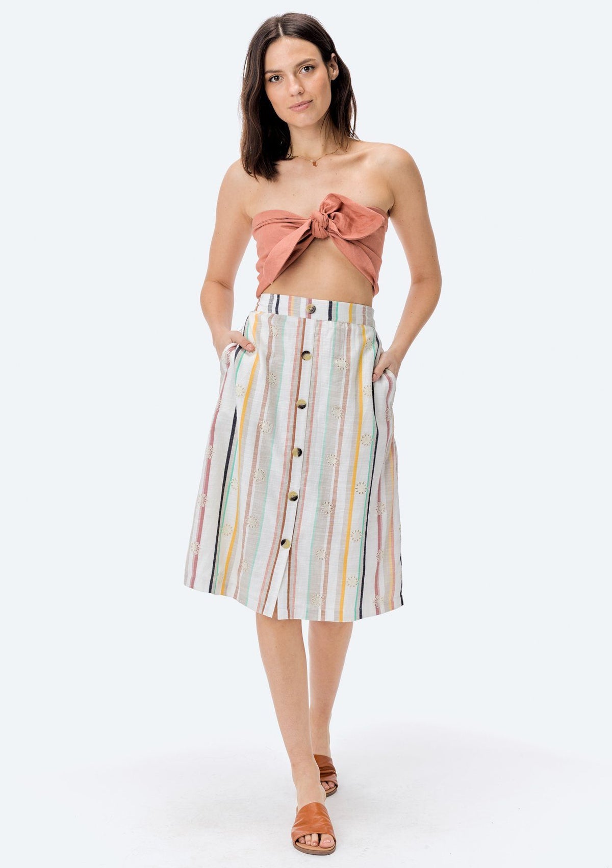 Roselyn Striped Skirt