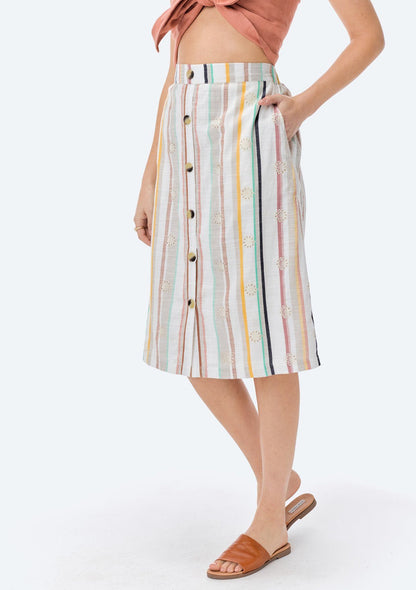 Roselyn Striped Skirt