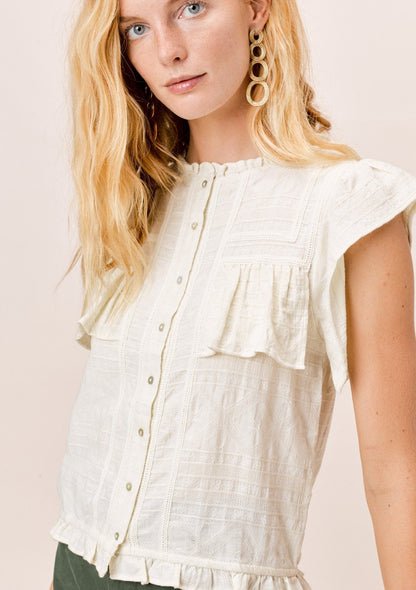 Erin Textured Cotton Top