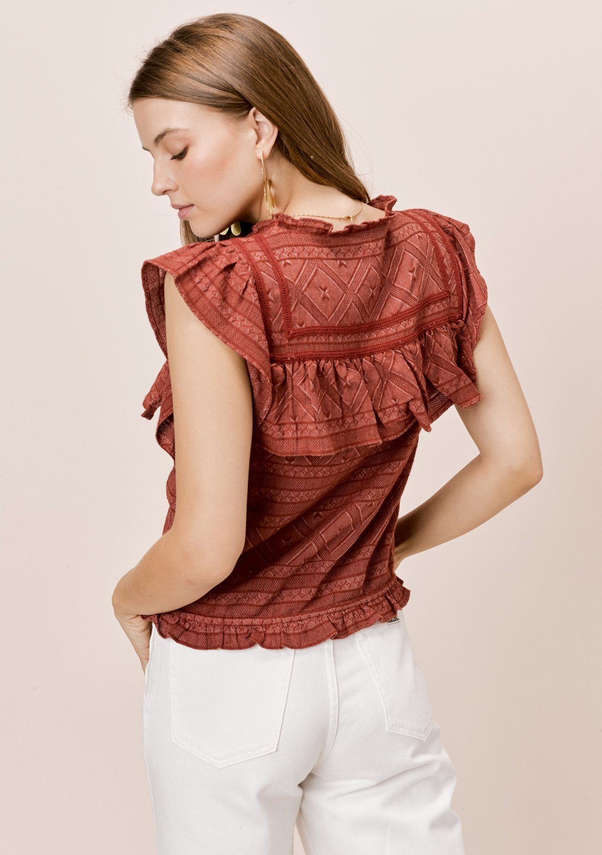 Erin Textured Cotton Top
