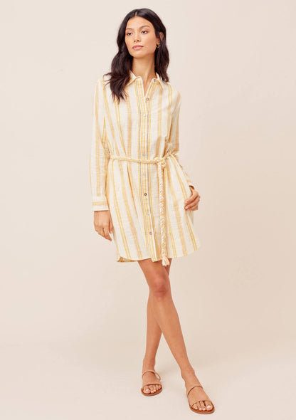 Justine Striped Shirt Dress