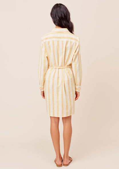 Justine Striped Shirt Dress