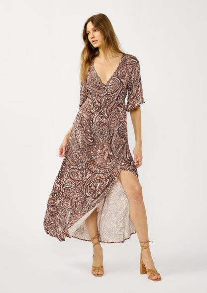 Sandswept Paisley Maxi Dress