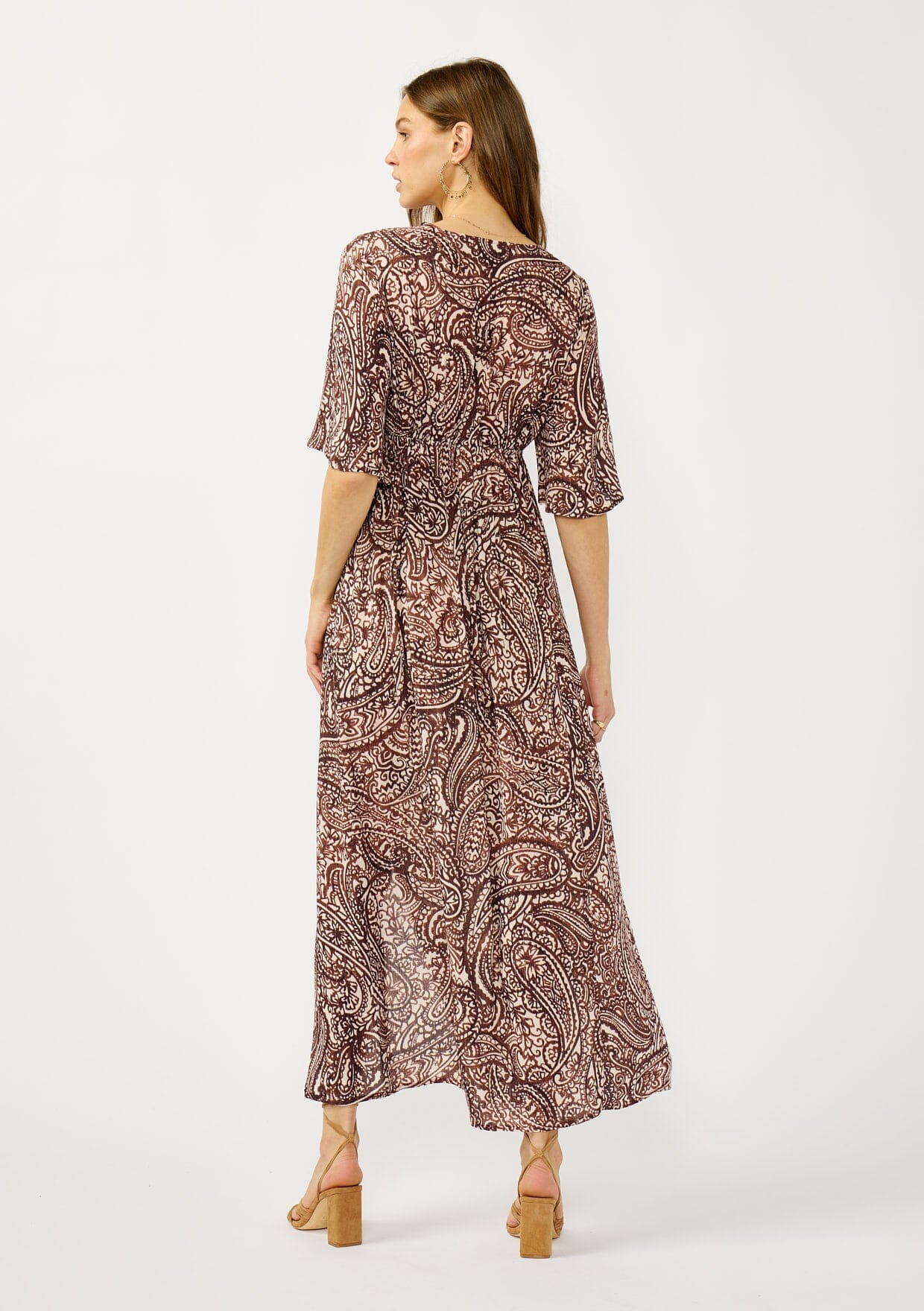 Sandswept Paisley Maxi Dress