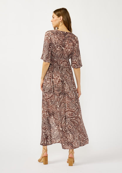 Sandswept Paisley Maxi Dress