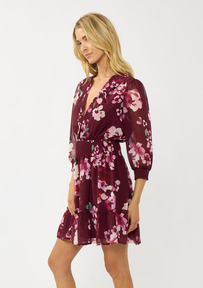 Ruby Blossom Mini Dress