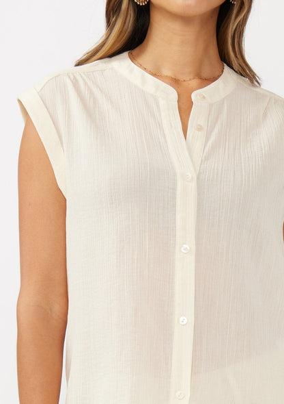 Nina Button Front Top