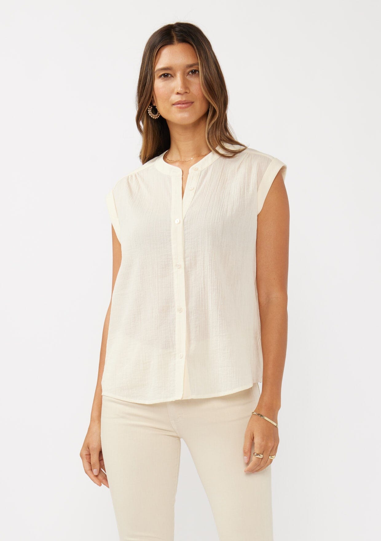 Nina Button Front Top