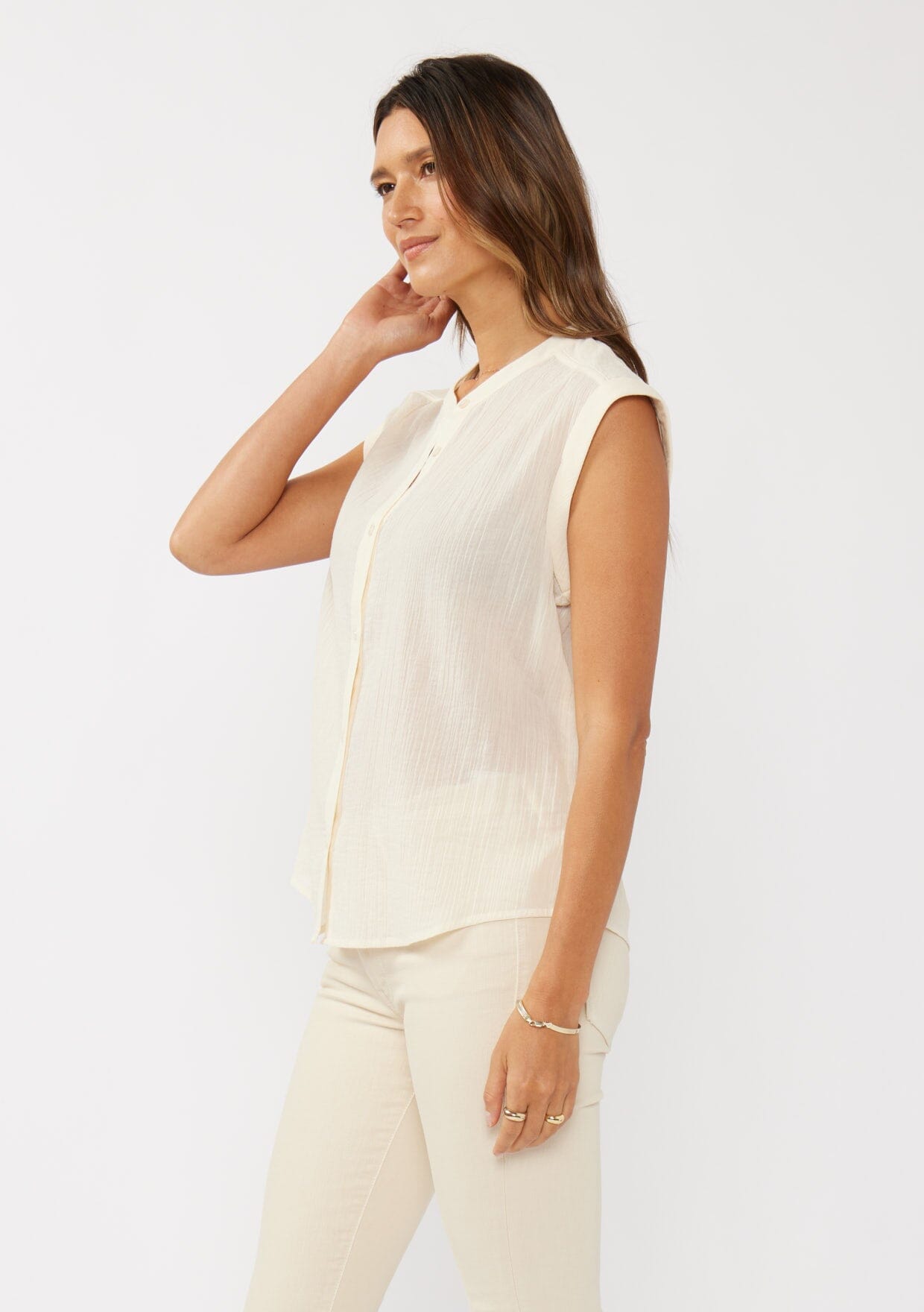 Nina Button Front Top