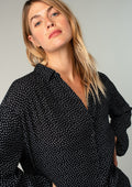Bardot Button Up Polka Dot Blouse