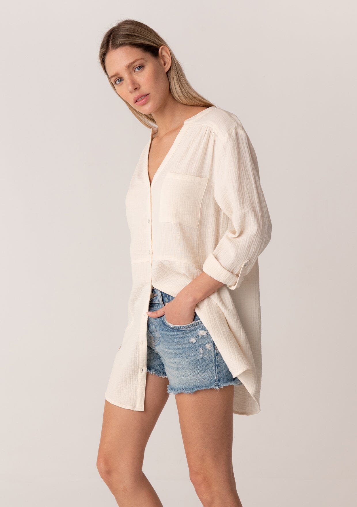 Moonlight Button Front Top