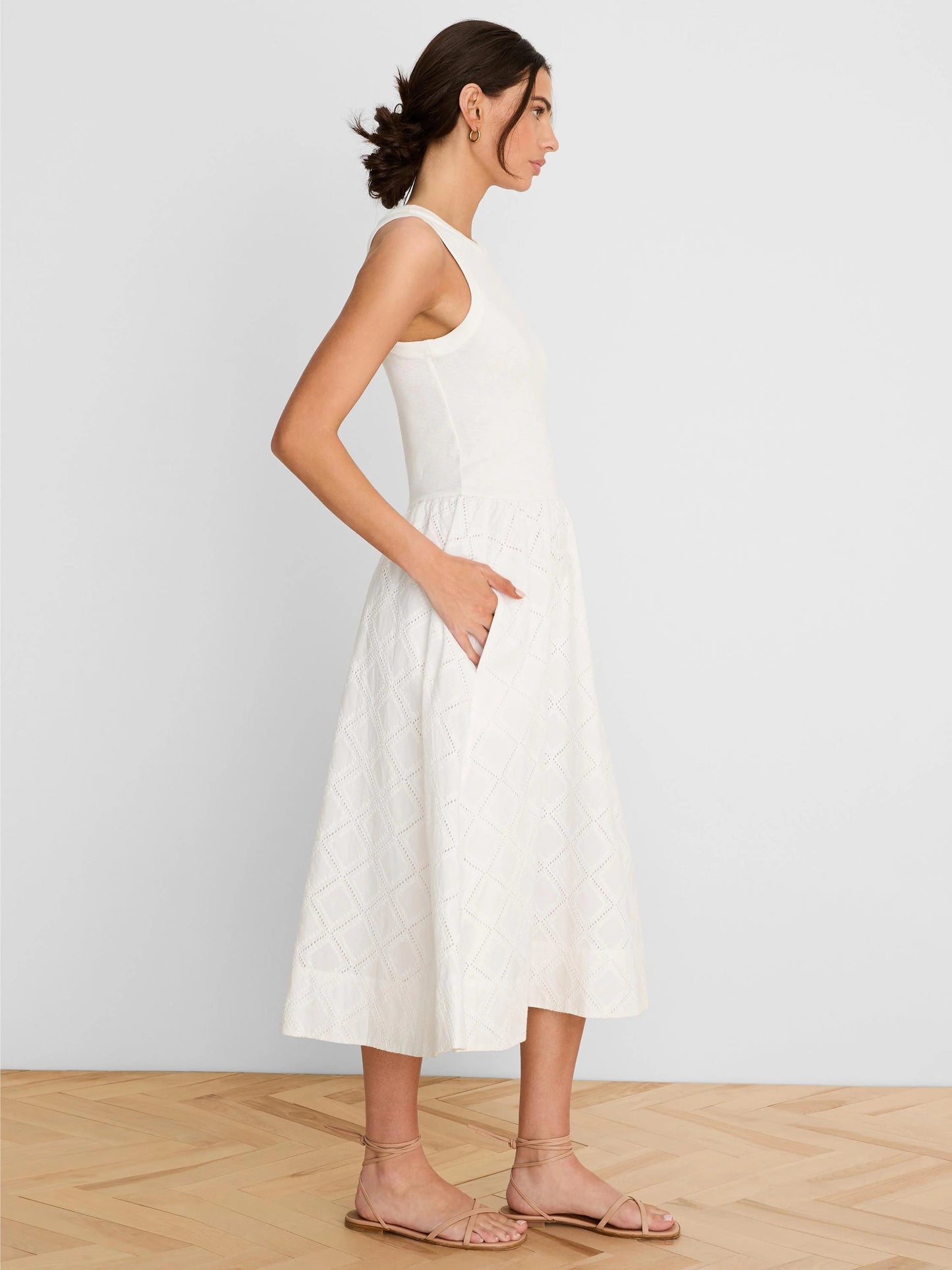Diamond Eyelet Sofia Dress