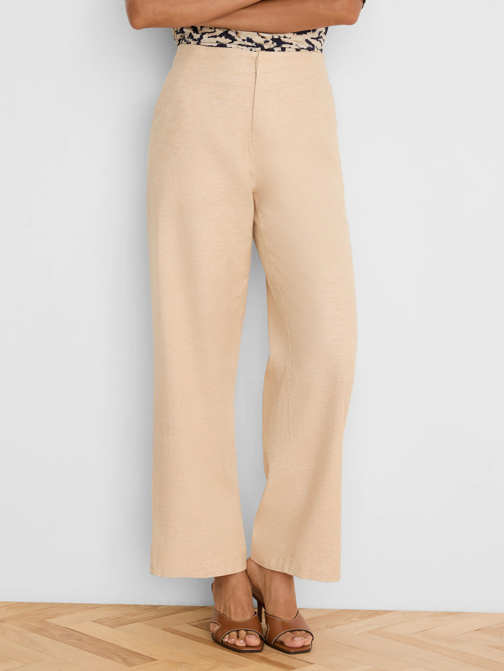Lenox Wide Leg Stretch Linen Pant