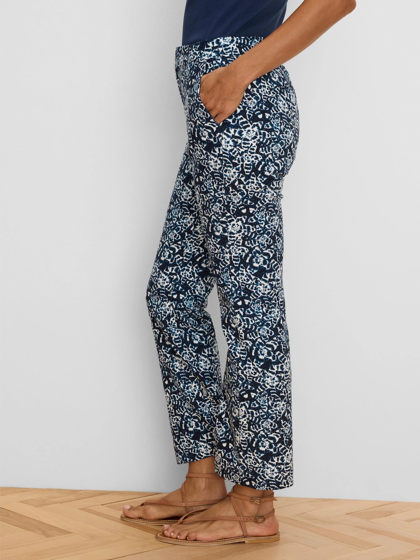 Plaza Demi-Boot Shibori Lilies Ankle Pant