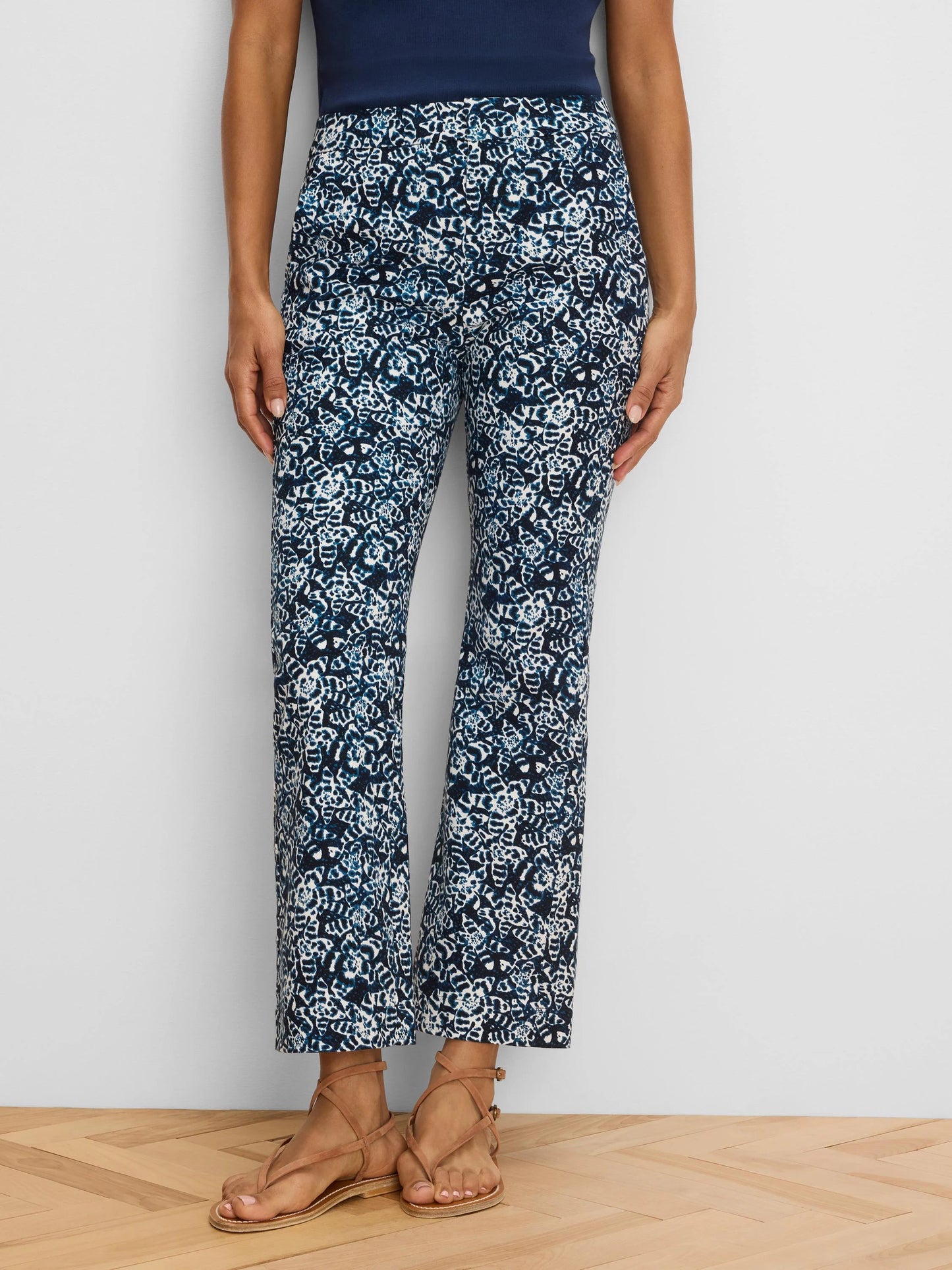 Plaza Demi-Boot Shibori Lilies Ankle Pant