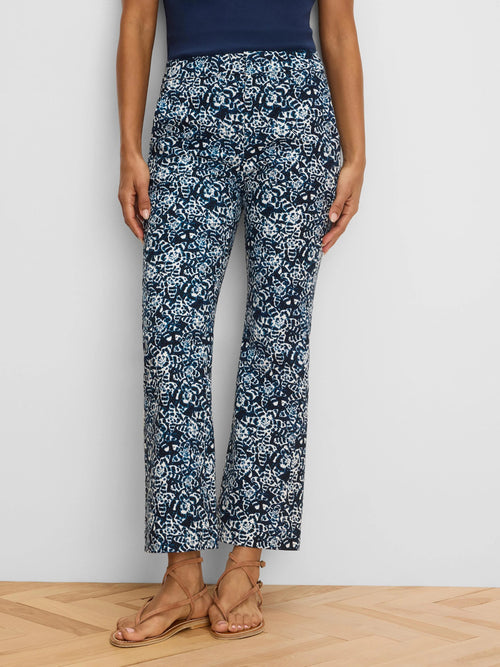 Plaza Demi-Boot Shibori Lilies Ankle Pant