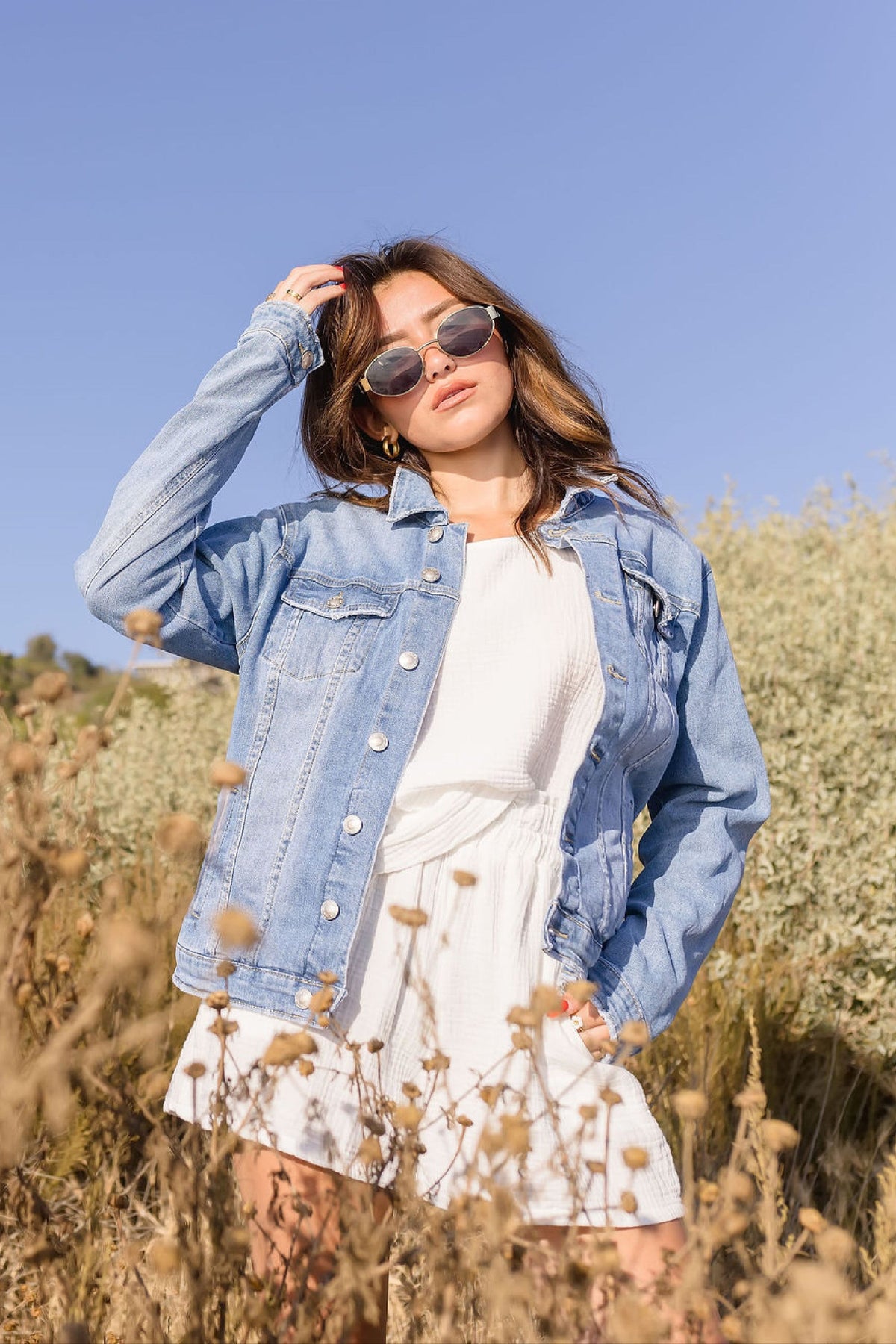 Dominique Denim Jacket Medium Wash