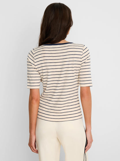 NZT Elbow Sleeve Stripe Notch Tee