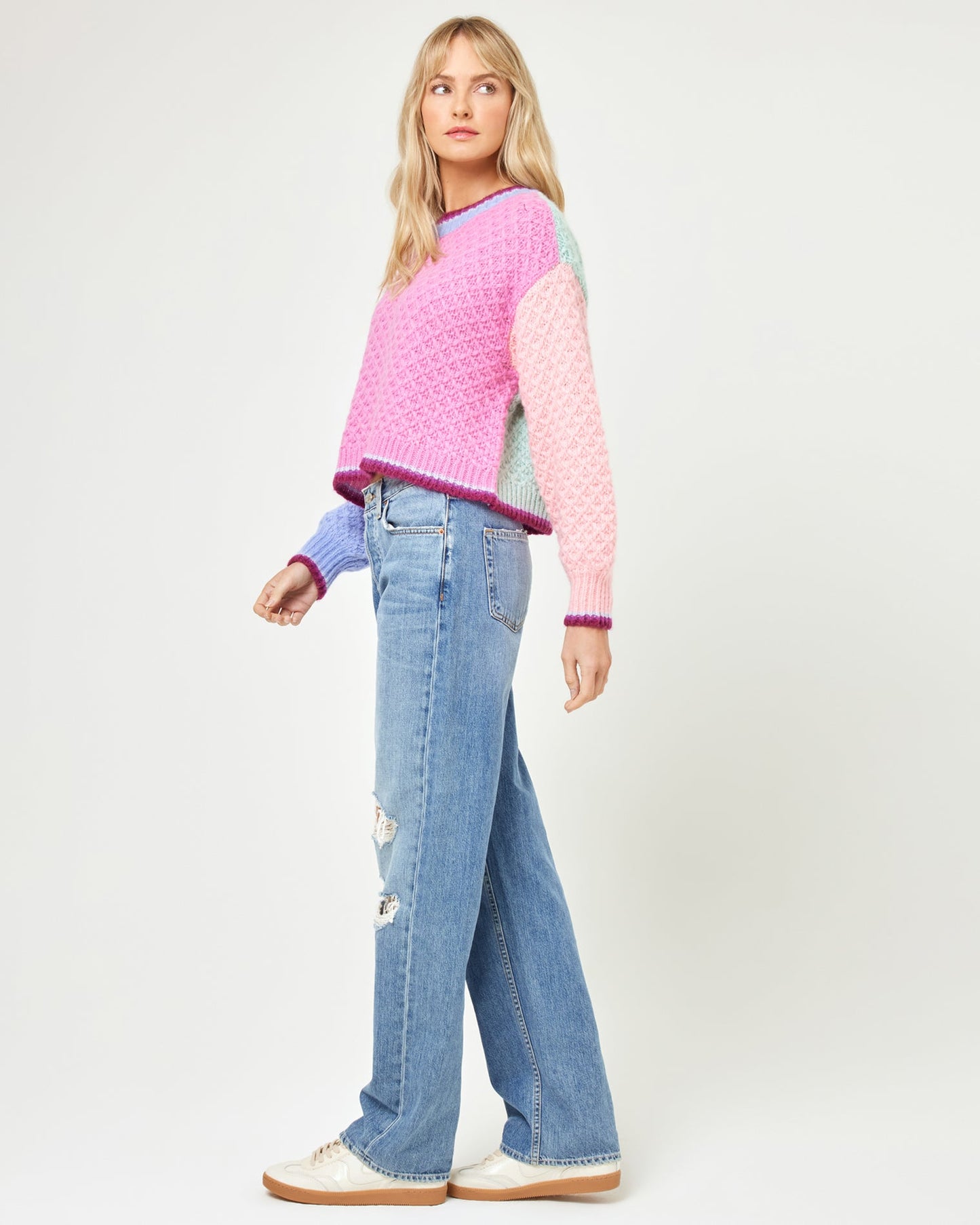 Pretty Please Sweater - Costa Del Sol Colorblock