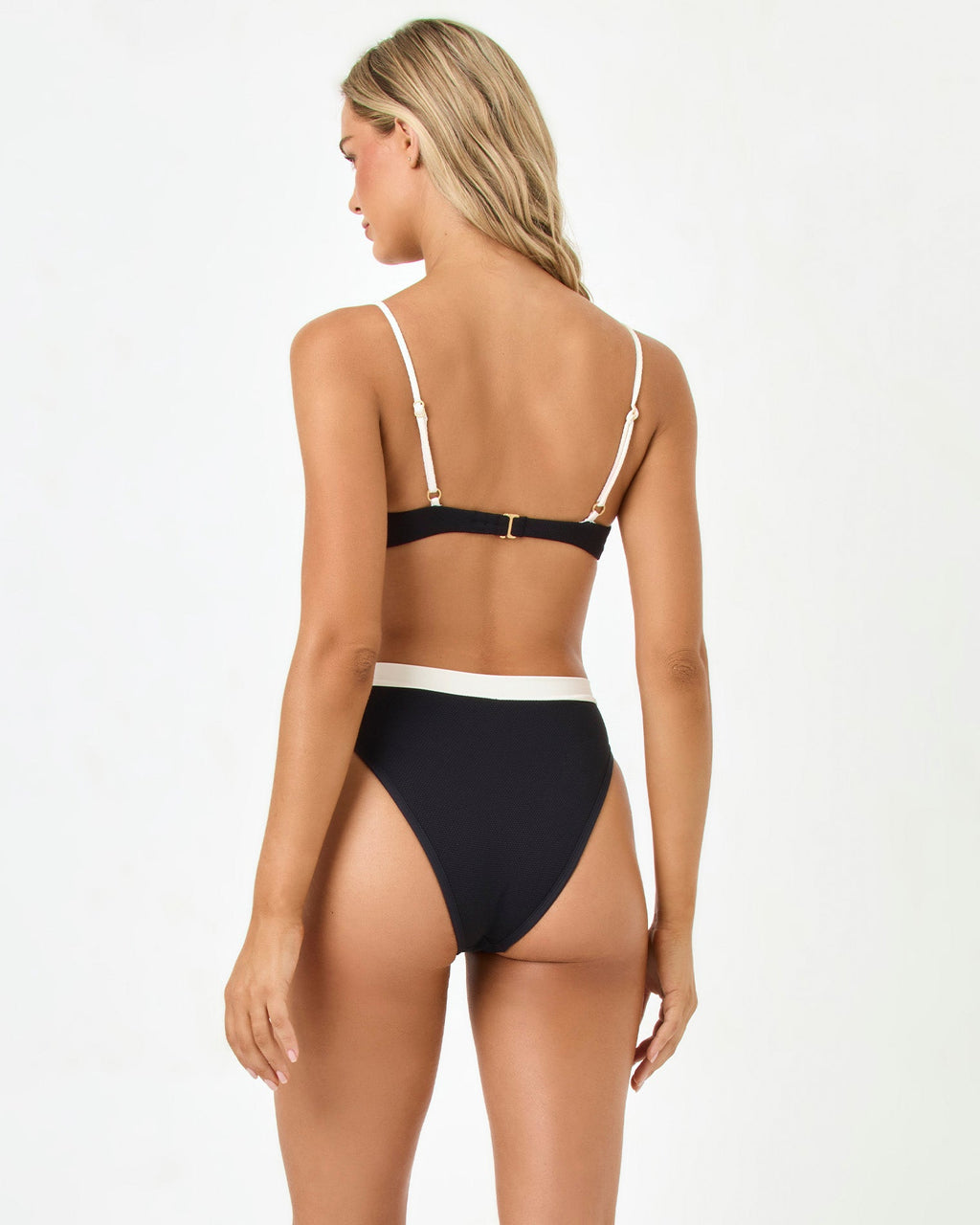 Frenchi Bikini Bottom - Black-Cream